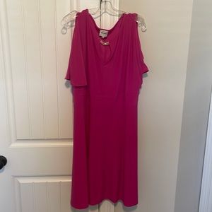 Womens Pink Ashley Graham Dress 1x